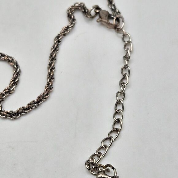 "5/$25" Silvertone Bronze Turquoise Rhinestone Southwestern Pendant Necklace - Picture 5 of 10